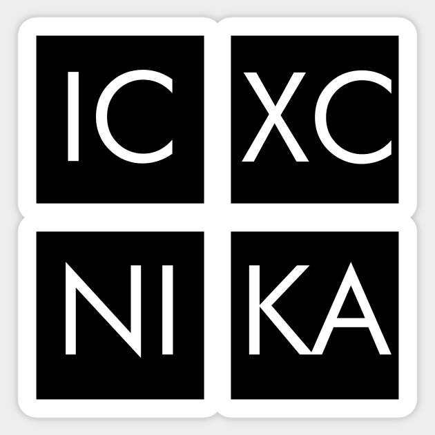 Jesus Christ Conquers ICXC NIKA Sticker by TheCatholicMan